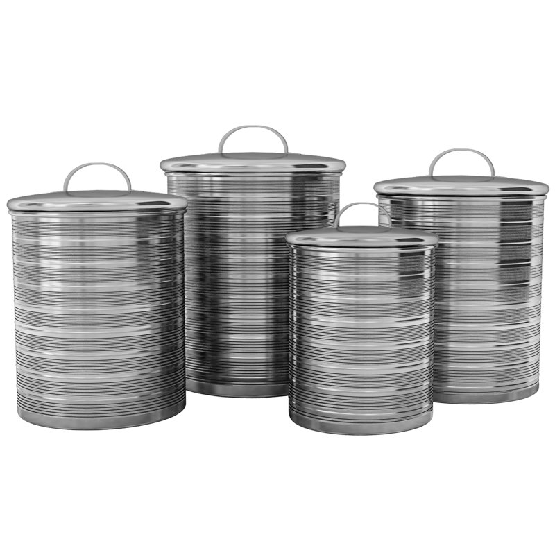 Prep & Savour 4 Piece Kitchen Canisters & Storage Jars Set & Reviews